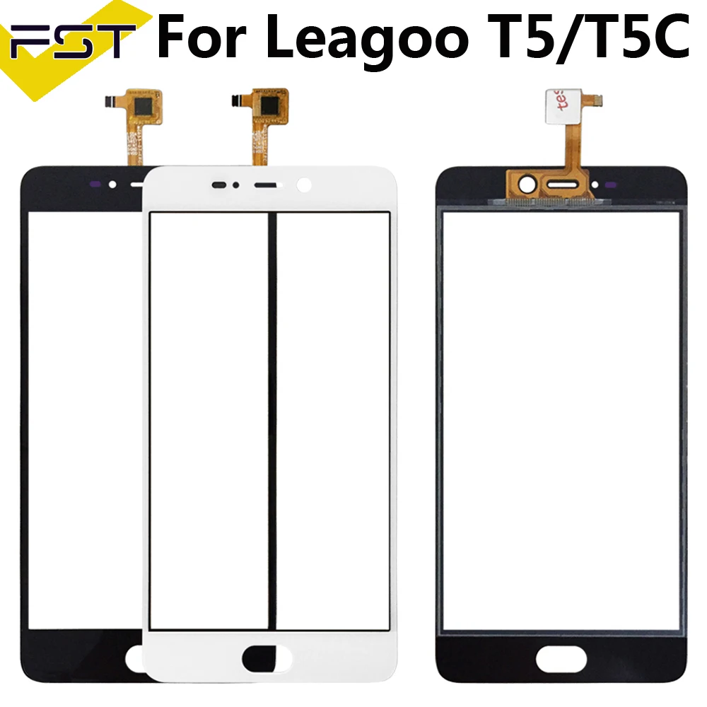 Сенсорный экран с дигитайзером для Leagoo T5 5 дюйма черный/белый протестированный