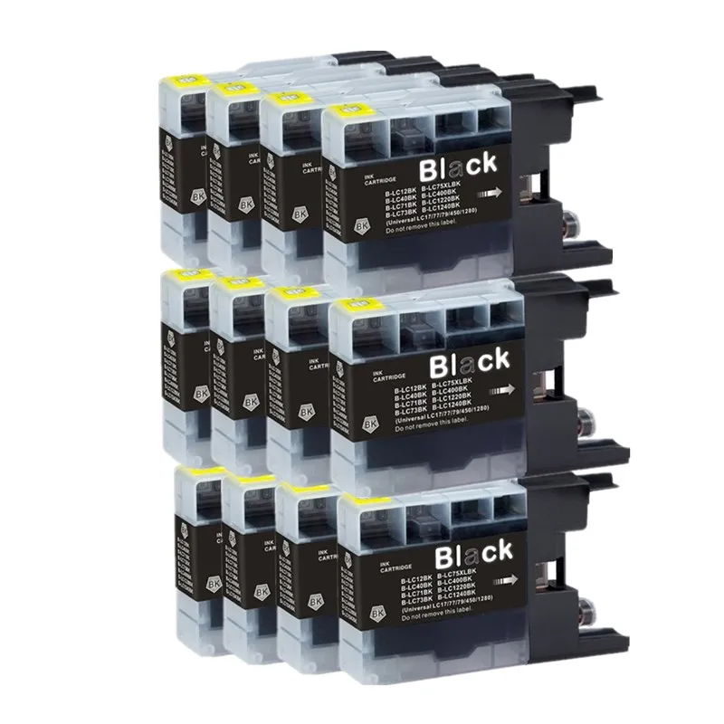 12 BLACK LC17 LC77 LC79 LC450 LC1280 чернильные картриджи MFCJ6910DW MFCJ6710DW MFCJ5910DW MFCJ6510DW MFCJ435W струйный принтер - Цвет: 12 BLACK