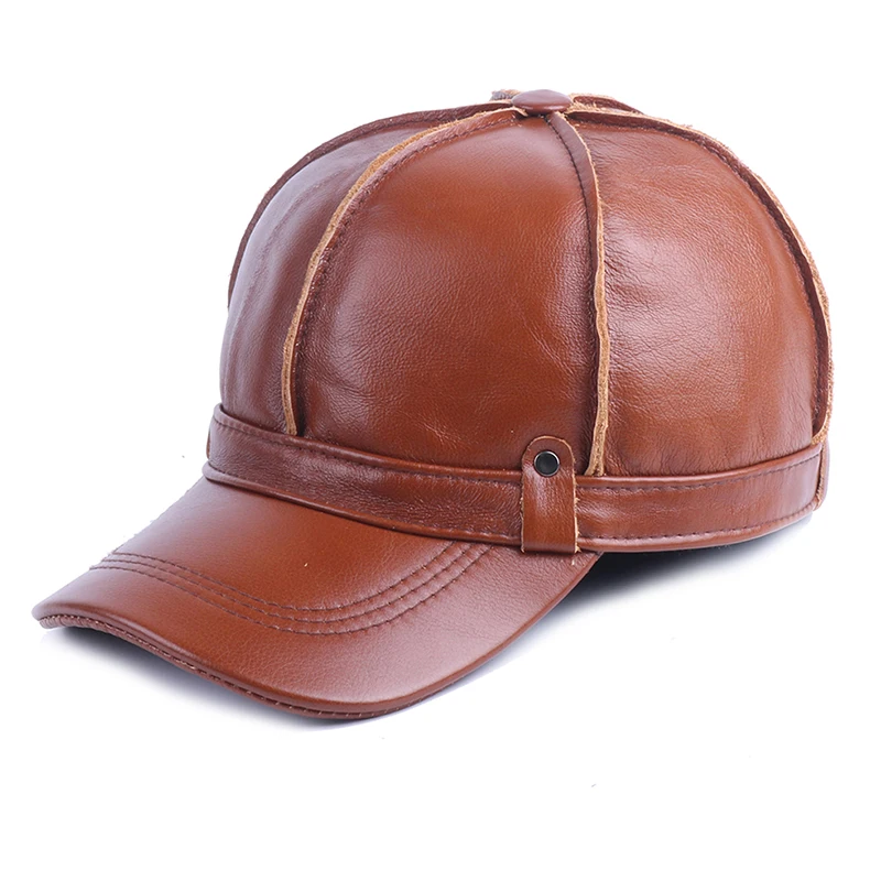 bomber leather hat