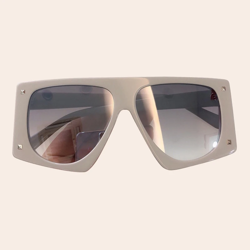 No.1 Sunglasses Большие Квадратные Солнцезащитные очки женские новые роскошные брендовые солнцезащитные очки с плоским верхом винтажные мужские градиентные очки UV400 - Цвет линз: No.1 Sunglasses