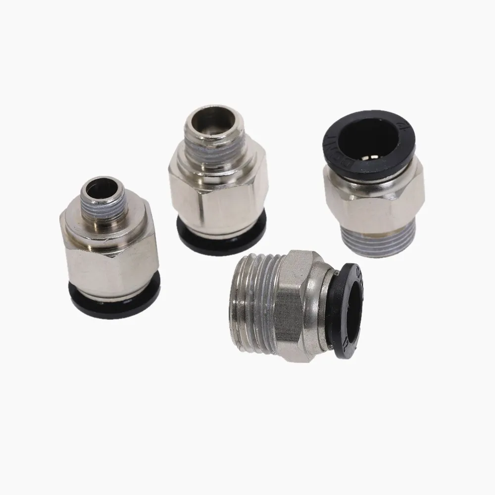 10 шт. PC16-02 PC16-03 PC16-04 пневматические фитинги PC16 Мужская резьба-1/4 3/8 1/2 02 03 04 к трубке push Воздушная трубка прямое соединение