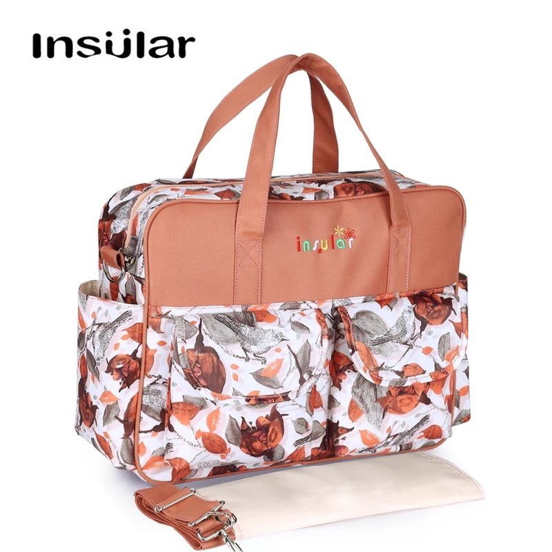  INSULAR Fashion Large Travel Diaper Bag Nappy Messenger/ Totes Stroller Baby Bags for mom with Chan