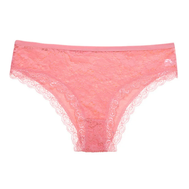 watermelon red Для женщин нижнее белье трусики из хлопка с Кружевами Женские под Штаны однотонные Цвет трусы сексуальные трусики с низкой талией для женщин и девушек, заменитель мужчины штаны с цветочным принтом - Цвет: watermelon red