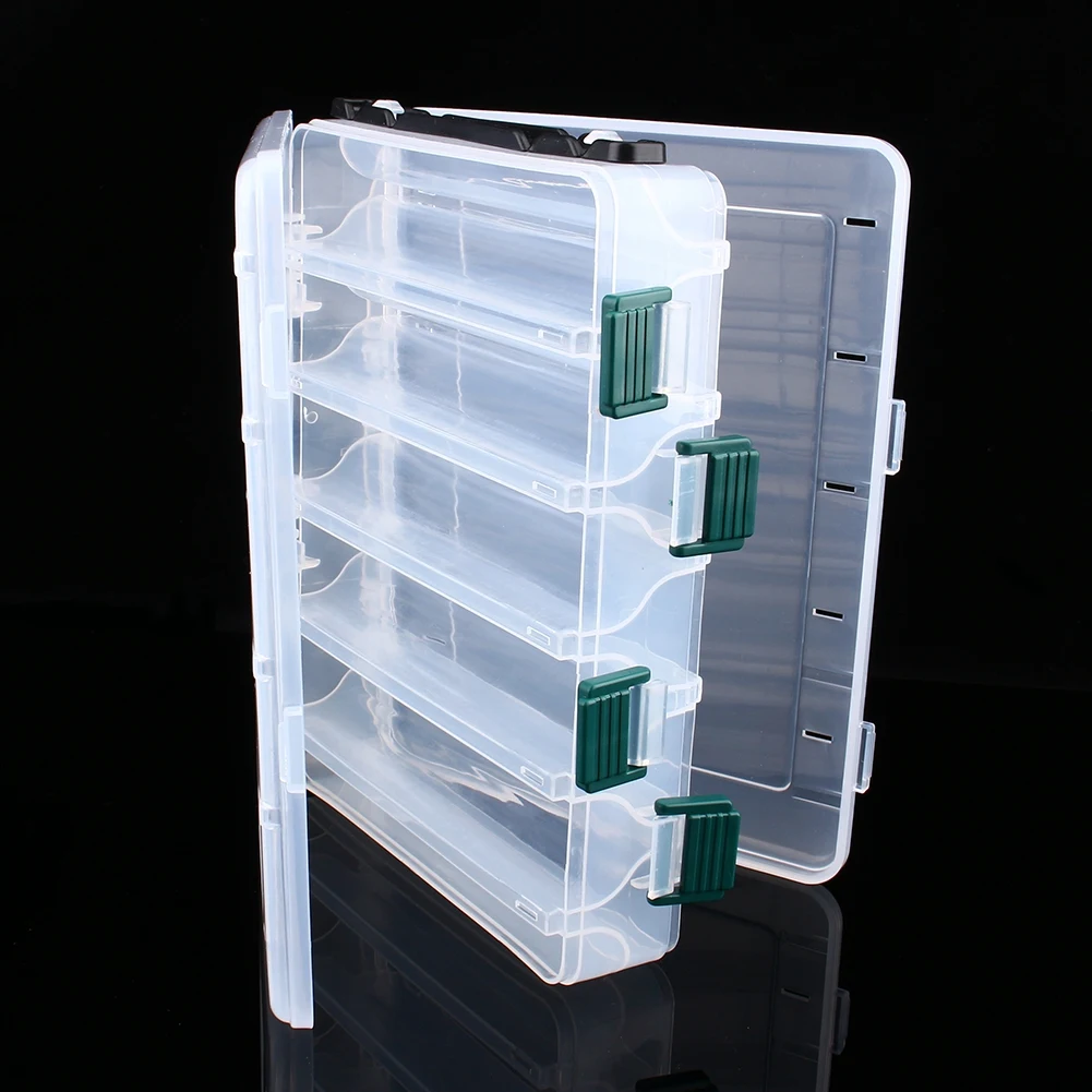 Portable Dual Layer Fishing Tackle Box Accessories Lures Bait Storage Case Shrimp Boxes for Lure Organizer Baits Pesca Iscas