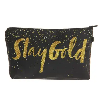 

Travel Cosmetic Bag 3D Printing Alphabet Pattern Makeup Case Pouch Organizer