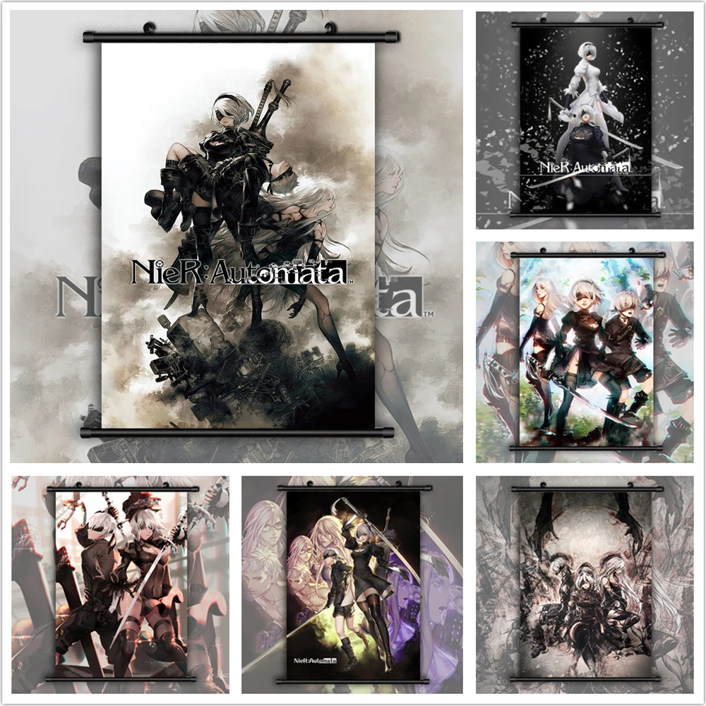 Nier Automata Yorha No 2 9 Type B S Anime Manga Wall Poster Scroll Painting Calligraphy Aliexpress
