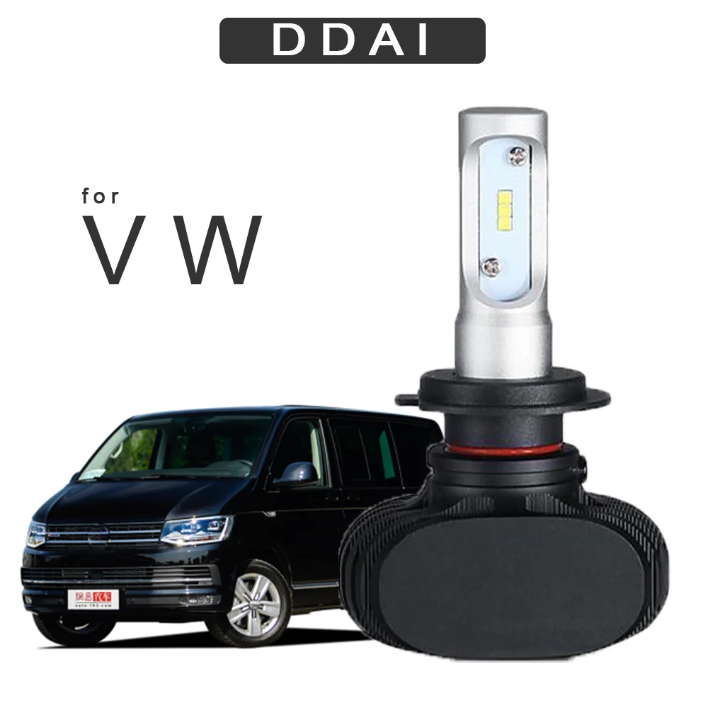Дорк H7 светодиодный H4 лампа авто фары 9005 9006 H3 H13 H8 880 H27 9004 9007 H11 светодиодный H1 S1 50 Вт 8000LM 6500 к автомобильной лампы CSP