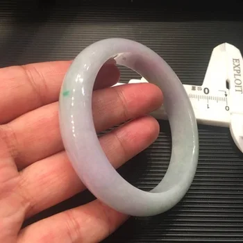 

Zheru Jewelry Natural Burmese Jadeite Light Purple 54-62mm Bracelet Elegant Princess Jewelry Gift for Mom and Girlfriend