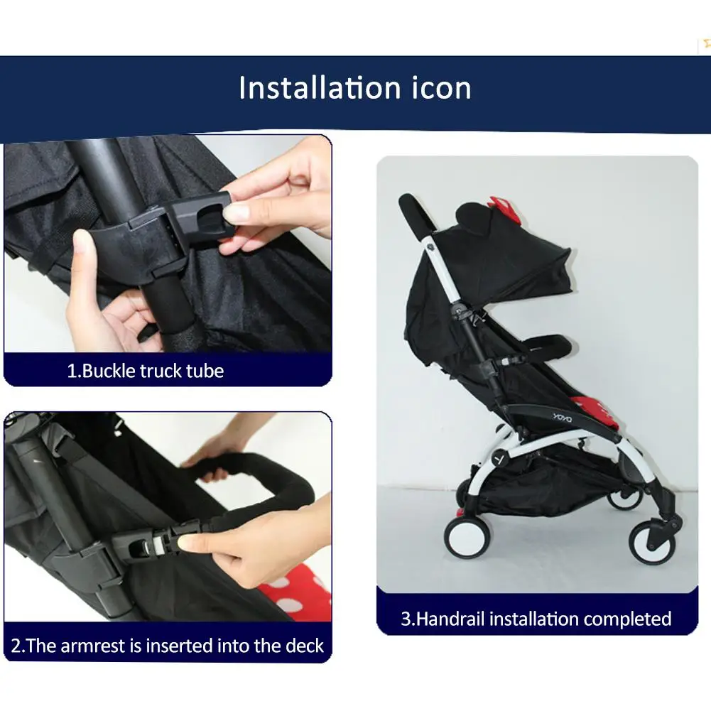 Baby Strollers luxury Adjustable Pushchair Handlebar Armrest Bumper Bar For Universal Baby Stroller Pushchair Pram Fence Accessories Dropshipping baby girl stroller accessories