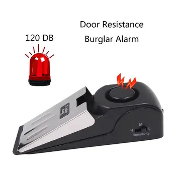 

2Pcs/set Door Stop Alarm Door Resistance Burglar Window Stopper Alarm for Home Hotel Safety Security Tools Individuals