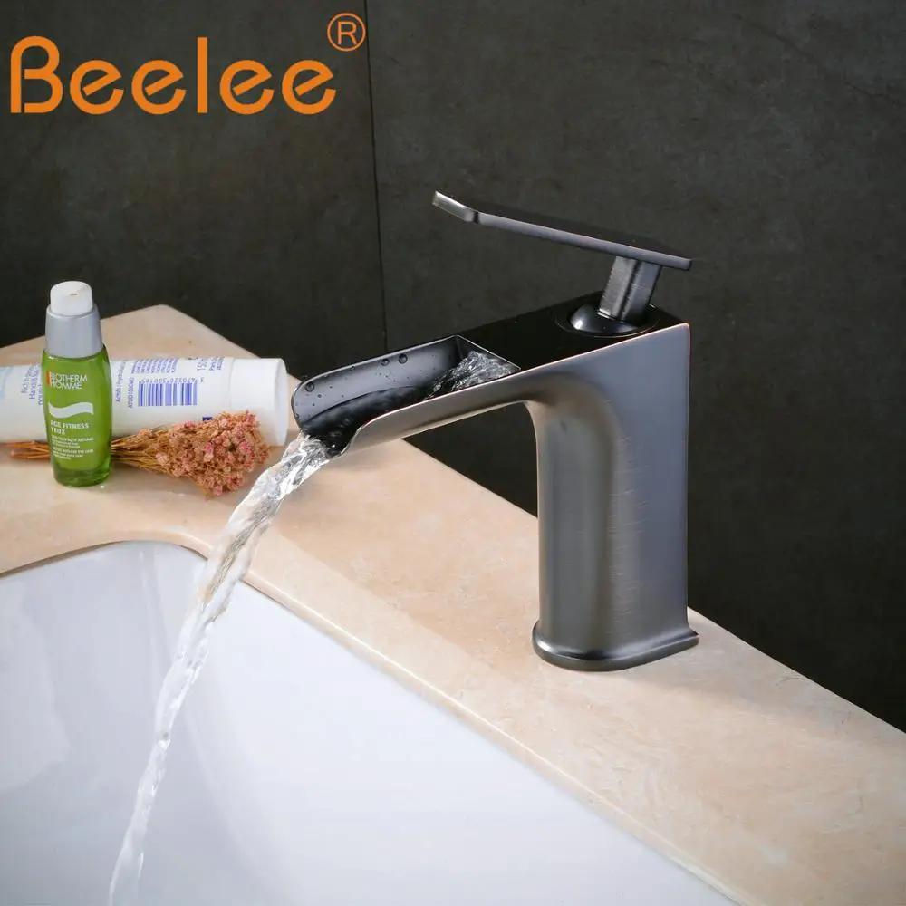 Beelee Новое поступление водопад ванная комната кран масляная резина черный латунь Смесители для раковины сосуд смеситель для раковины BL0607B