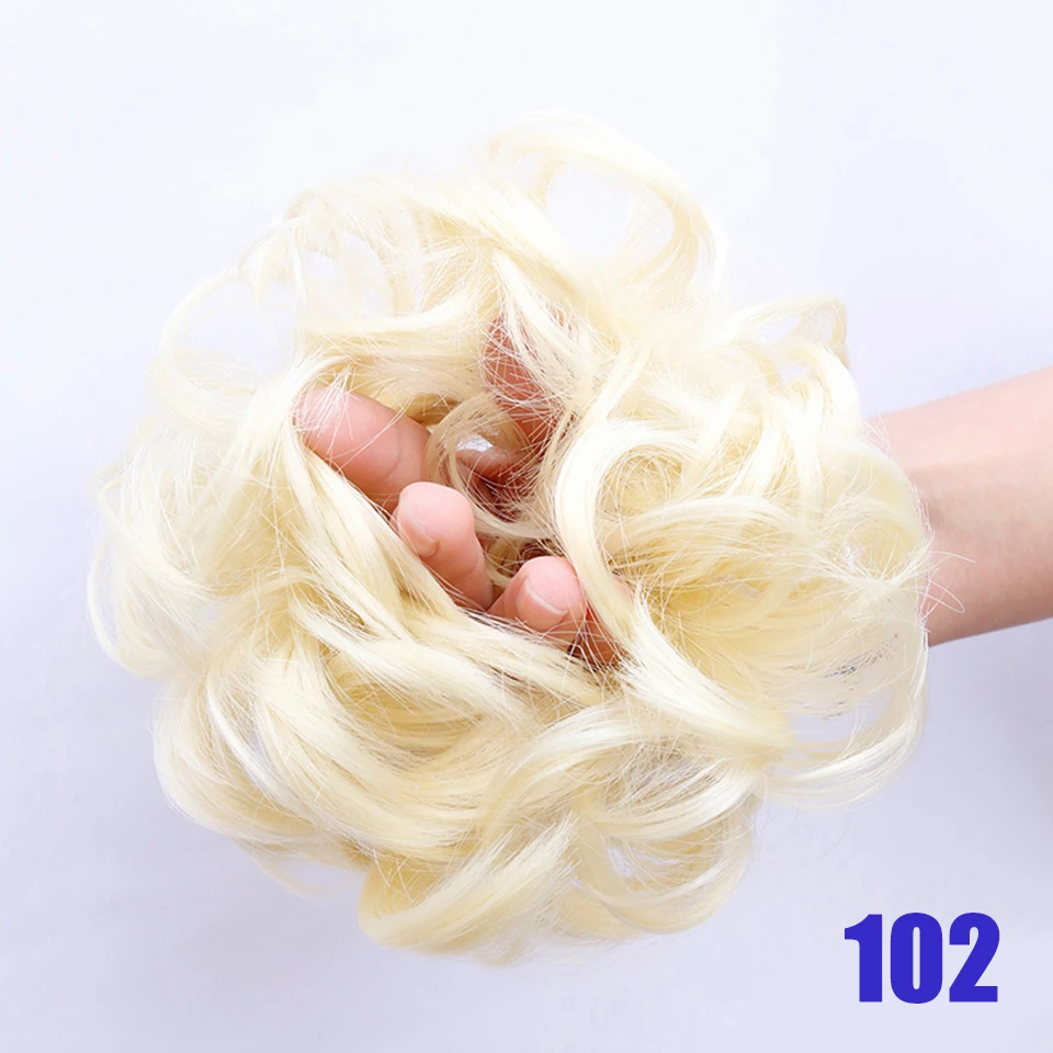 MEIFAN, женские волосы, пучок, эластичные, Пончик, волосы, сумка для наращивания, волосы для наращивания, высокотемпературное волокно, синтетический шиньон - Цвет: 102