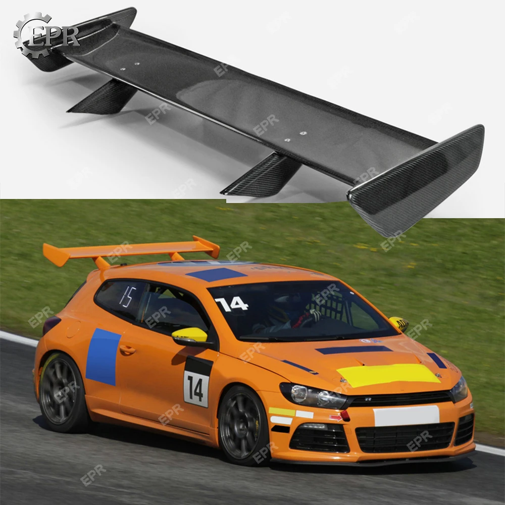 Накладка на крышу из углеродного волокна для VW Scirocco R MK3 Cup Racing Style задний спойлер
