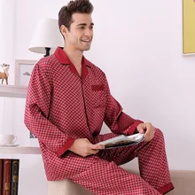 Men's silk pajamas two-piece set light home clothes pijama man set pajamas sleeping suits for men sleep wearman silk Men's silk pajamas two-piece set light home clothes pijama man set pajamas sleeping suits for men sleep wearman silk