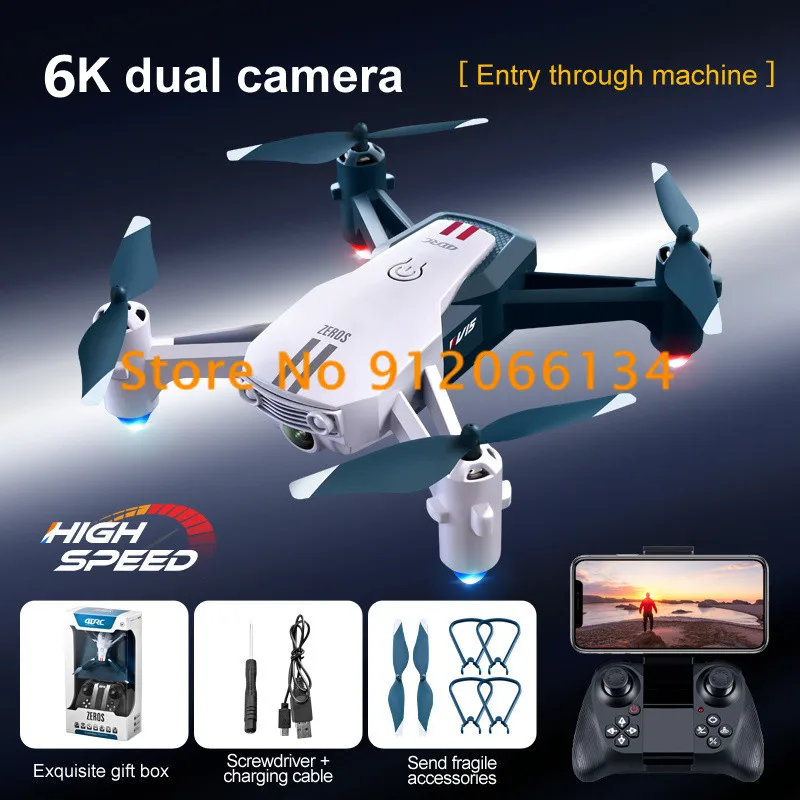 6K 듀얼 카메라 스마트 호버 공중 RC 드론 200M 와이파이 FPV 하나의 키 반환 제스처 사진 라디오 제어 Quadcopter 완구 어린이를위한