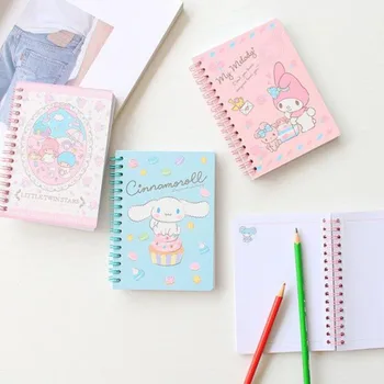 

1 Pcs Cartoon My Melody Cinnamoroll Twin Star Spiral Coil Notebooks Scrapbooking Portable Diary Planner Album Stationery Gifts