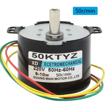 

50KTYZ Magnet Synchronous Motor AC220V 2.5-50R/Min Low Speed Reducer Motors Kit
