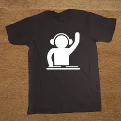 Мужские футболки, DJ проигрыватель музыки, Techno Club, наушники, хлопковые топы, одежда размера плюс, футболка для мужчин, футболки с коротким