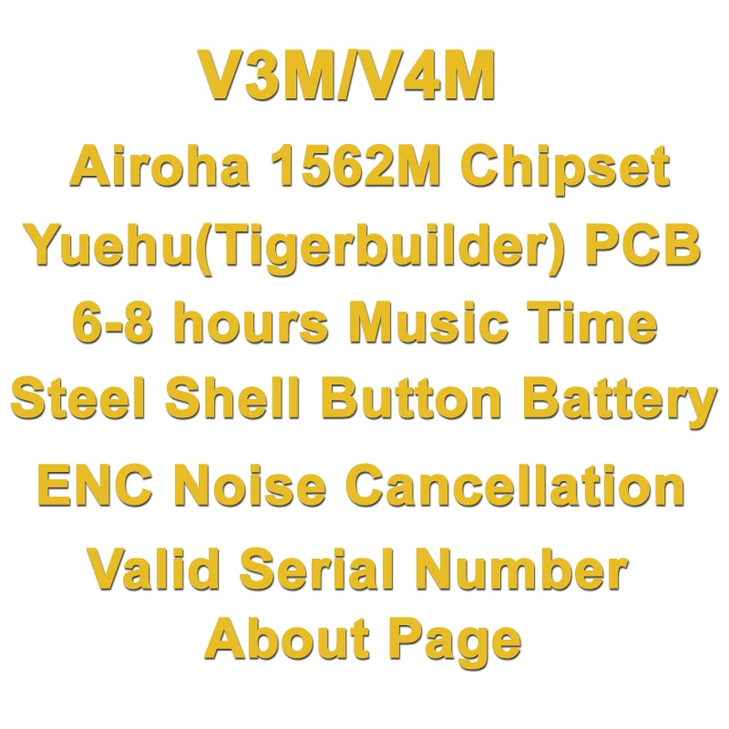 Bluetooth наушники AIROHA chip v3m v4m с кнопкой 1562 м батарея i9000 pods 7 часов ap2 ENC tigerbuilder tws air2 |