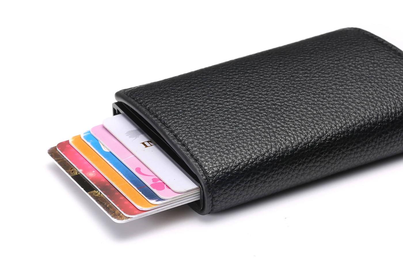 BISI GORO минималистичный кредитный держатель для карт RFID Блокировка Карты Кошелек для путешествий алюминиевая коробка мягкая кожа Тонкий чехол для ID карты