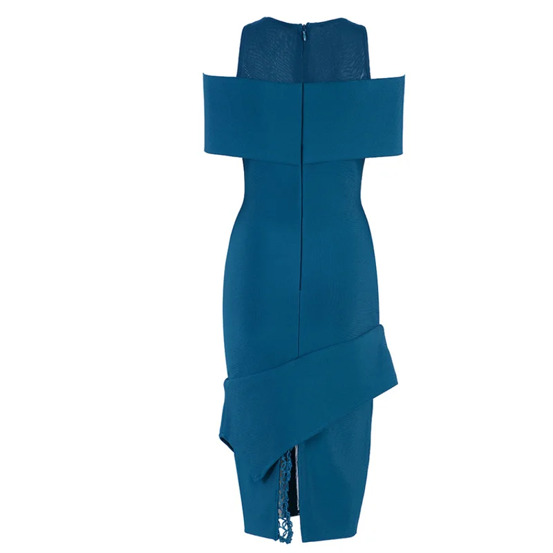 Новое летнее женское Бандажное Платье Vestidos сексуальное с открытыми плечами облегающее Клубное платье миди вечернее платье в стиле знаменитостей