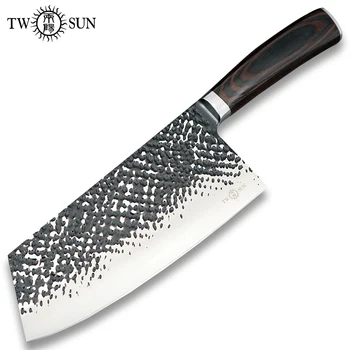 

TWOSUN Knives 5Cr15Mov Forge Blade kitchen knife chef knife fruit knife Sharp Cleaver Slicing Steak 7"inch Rosewood handle TS566