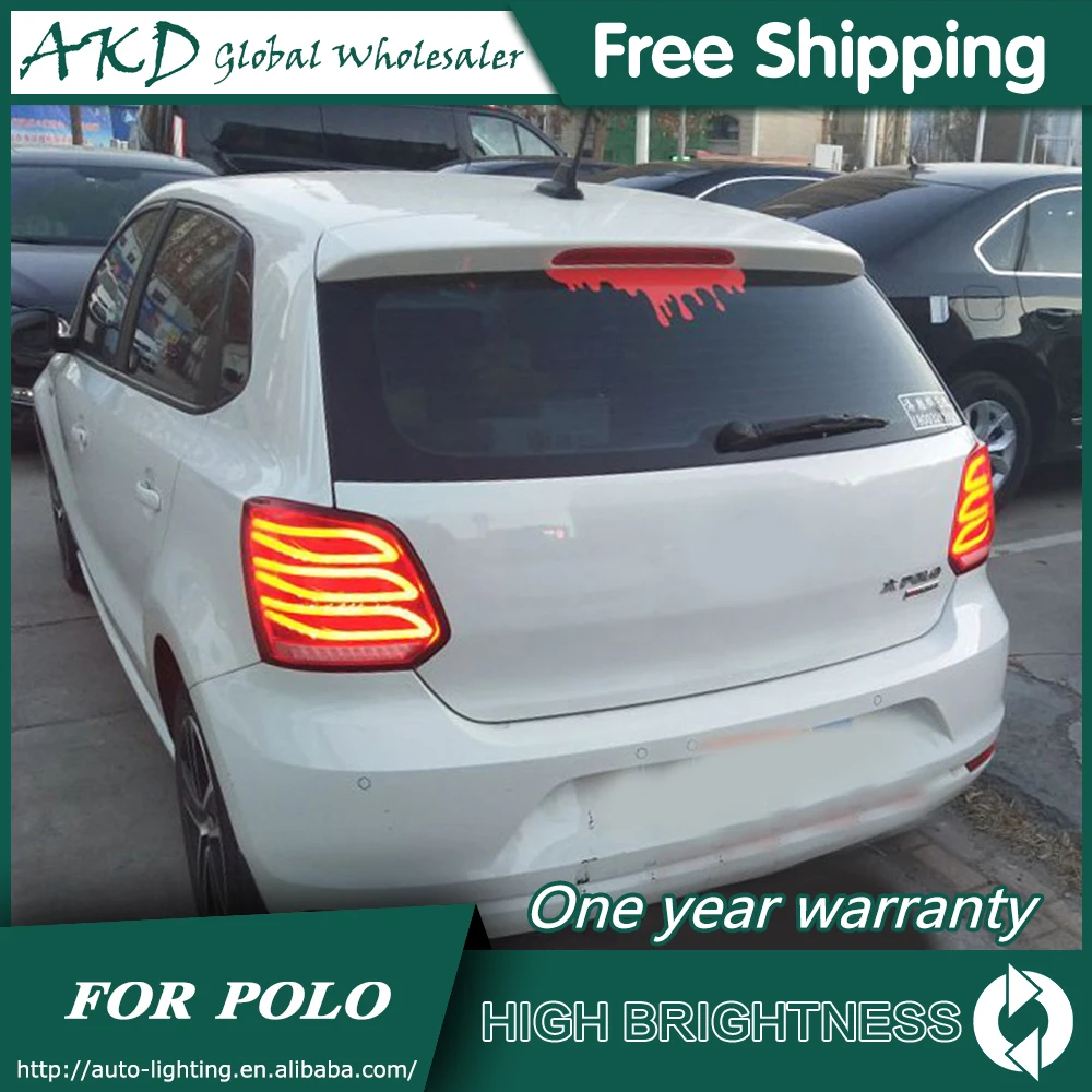 Задний фонарь для автомобиля Volkswagen 2009- Polo Mk6 светодиодная сигнальная лампа Противотуманные фары DRL дневные ходовые огни тюнинг автомобильные аксессуары