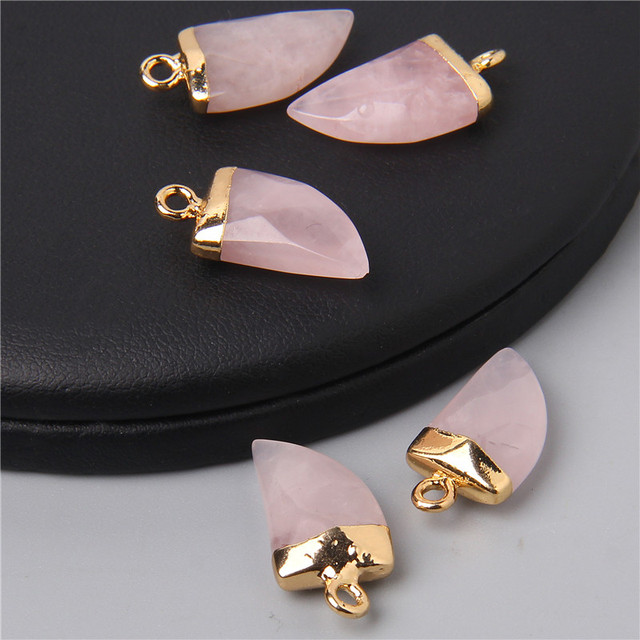 Natural Stone Pendants Faceted Agates Crystal Turquoises Opal Amethysts Quartz Pendant Charm for Jewelry Making 10x20mm Diy