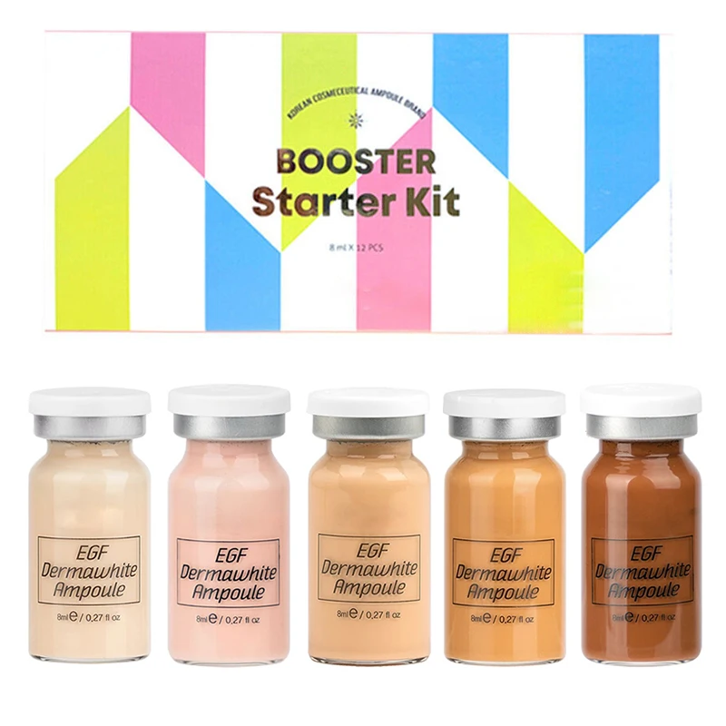 

Korean Makeup 12pcs/box 8ml ampoule BB GLOW mesowhite starter mix kit for shades brightening foundation acne healing treatment
