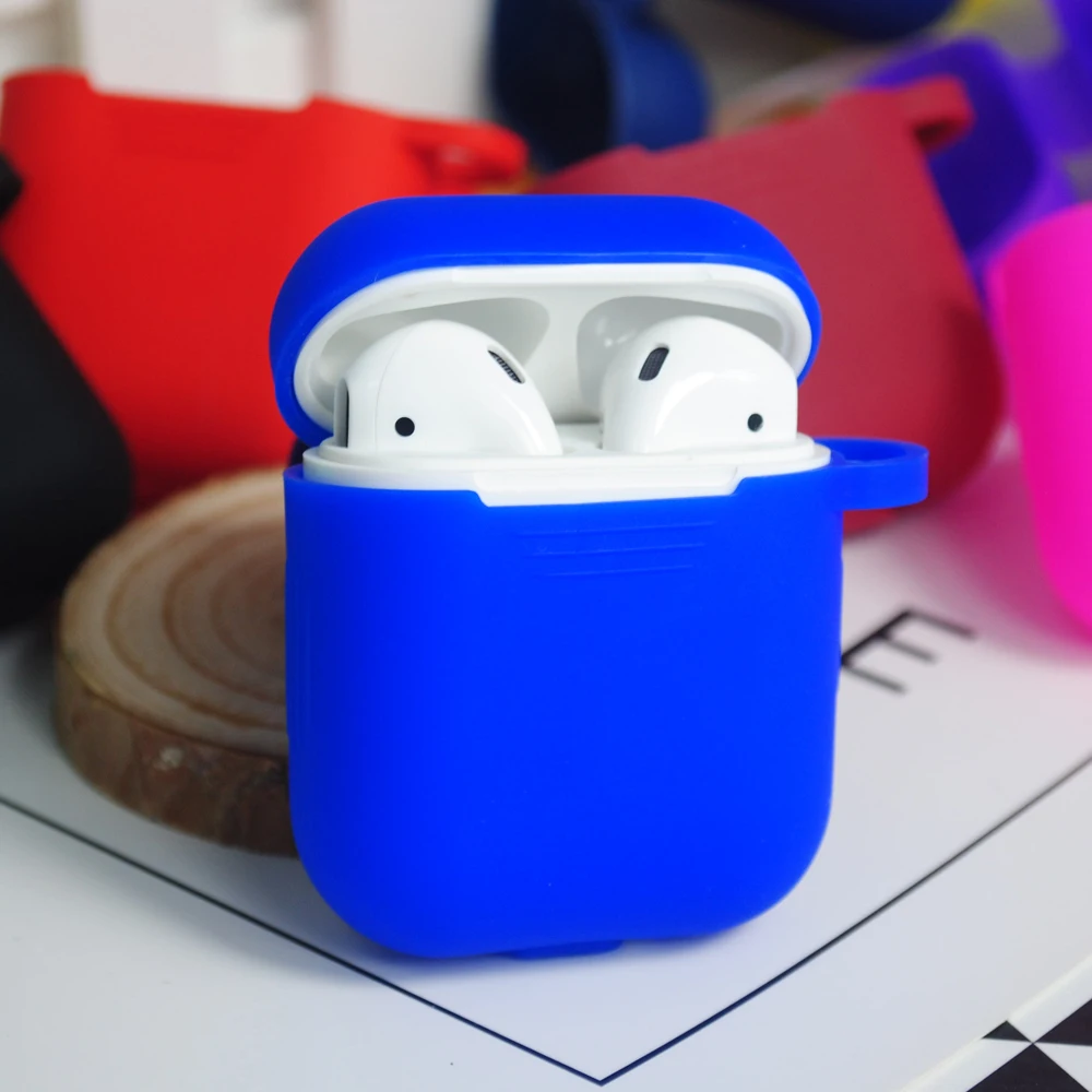 Olhveitra роскошный защитный чехол для Airpods 2 Чехол для наушников силиконовые наушники чехол для Air pods Apple Off Белая Сумка