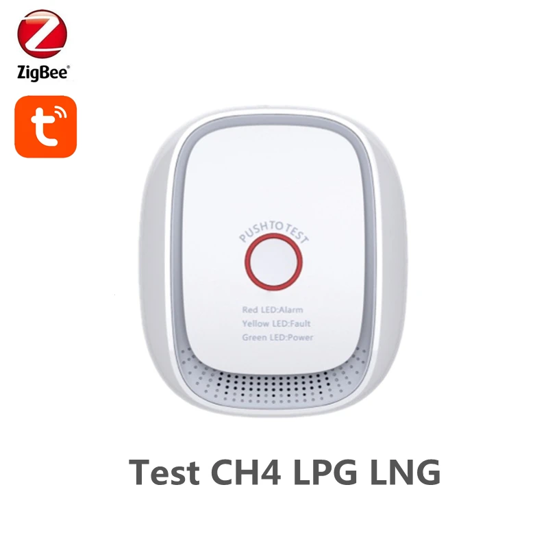 Kitchen Use Tuya Zigbee3.0 Combustible Natural LPG CH4 Gas Detector Control By Smart Life App