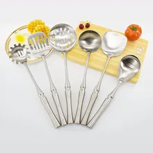 304 тонкая талия шпатель из нержавеющей стали Ladel Rice ложка-сито полный набор кухонные приборы обработки настраиваемые, с логотипом
