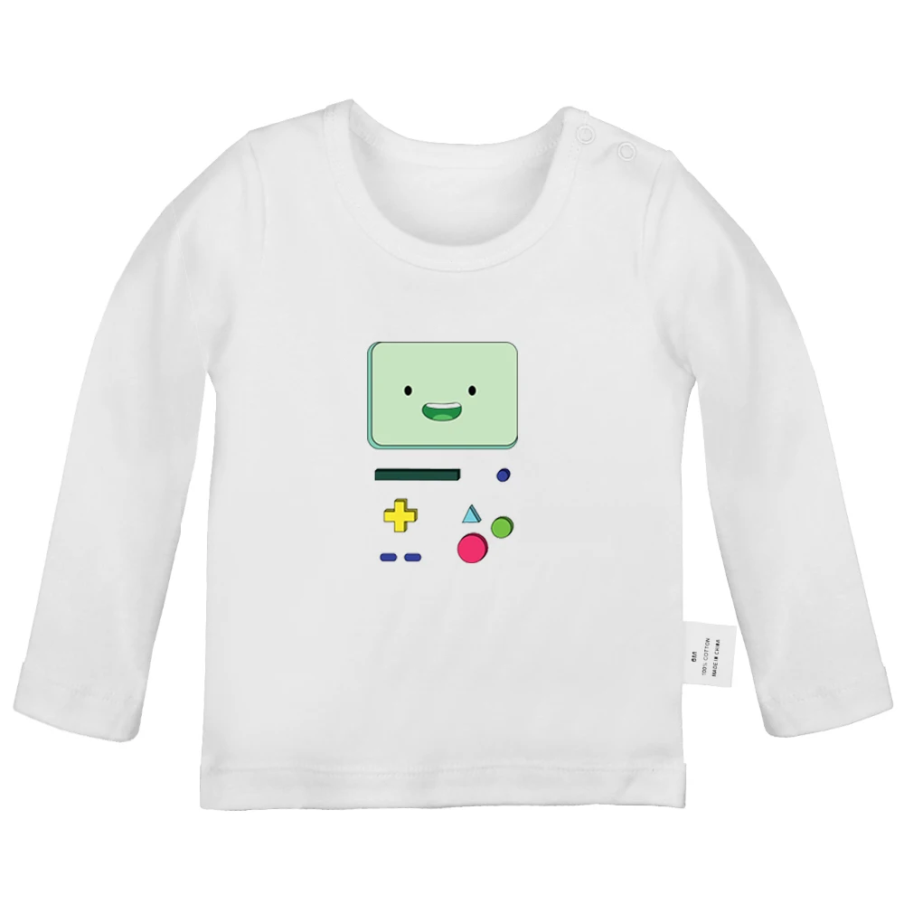 JcBabyYW035C Забавный милый мультфильм Beemo BMO Adventure Time дизайн новорожденных мальчиков и девочек футболки с длинными рукавами с графическим принтом для малышей - Цвет: JcBabyYW035C