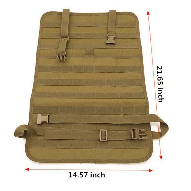 Sand Тактический MOLLE автомобильный органайзер для спинки сиденья универсальный чехол для сиденья панель автомобиля чехол для сиденья автомобиля протектор - Цвет: Sand