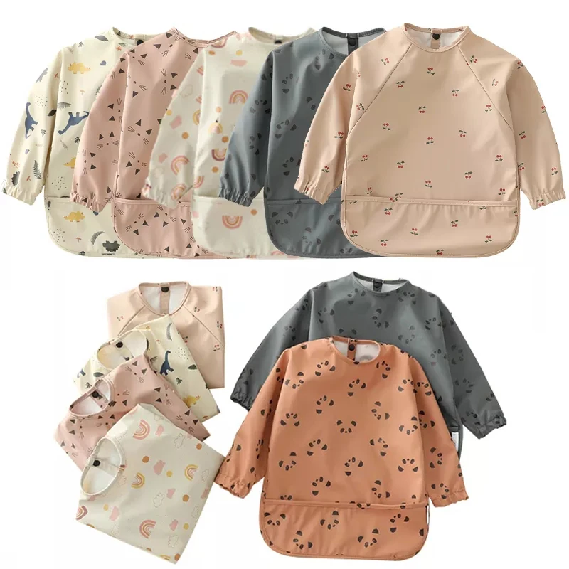 Нагрудники для новорожденных водонепроницаемые тканевые нагрудники с длинным