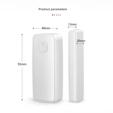 Détecteur intelligent d'ouverture/fermeture de porte, wi fi, Tuya, Compatible avec Alexa et Google Home, haut parleur vocal