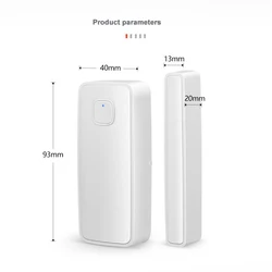 Détecteur intelligent d'ouverture/fermeture de porte, wi fi, Tuya, Compatible avec Alexa et Google Home, haut parleur vocal 