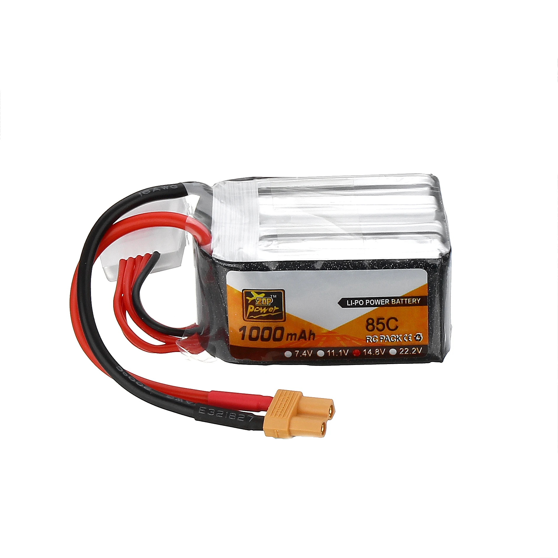 2 шт. ZOP power 14,8 в 1000 мАч 85C 4S Lipo батарея XT60 разъем для радиоуправляемого дрона FPV Racing