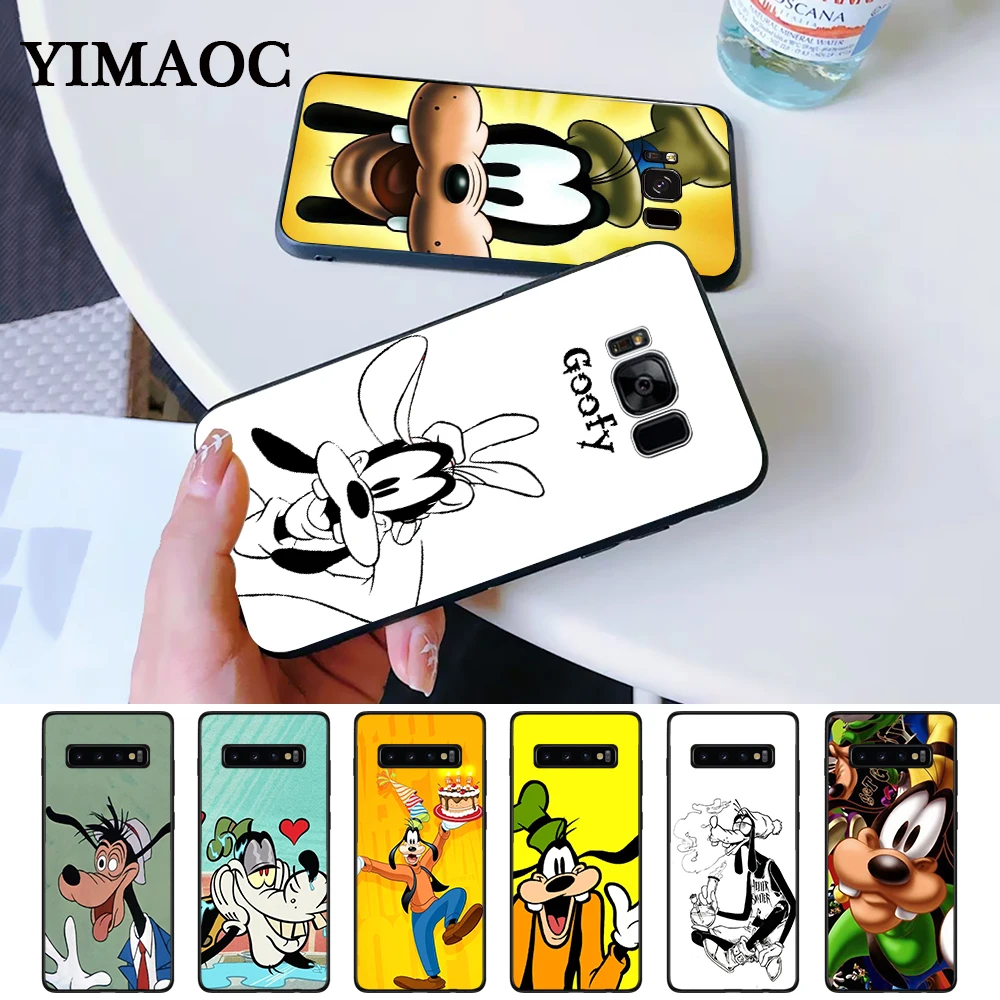 Гуфи находится в Микки Мышь силиконовый чехол для Samsung S6 Edge S7 S8 плюс S9 S10 S10e Note 8 9 10