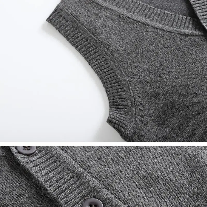 3-16 Years School Teenager Boys Girls Sweater Vest Children Waistcoats Baby Toddler Solid Sweater Cardigan Kids Knitted