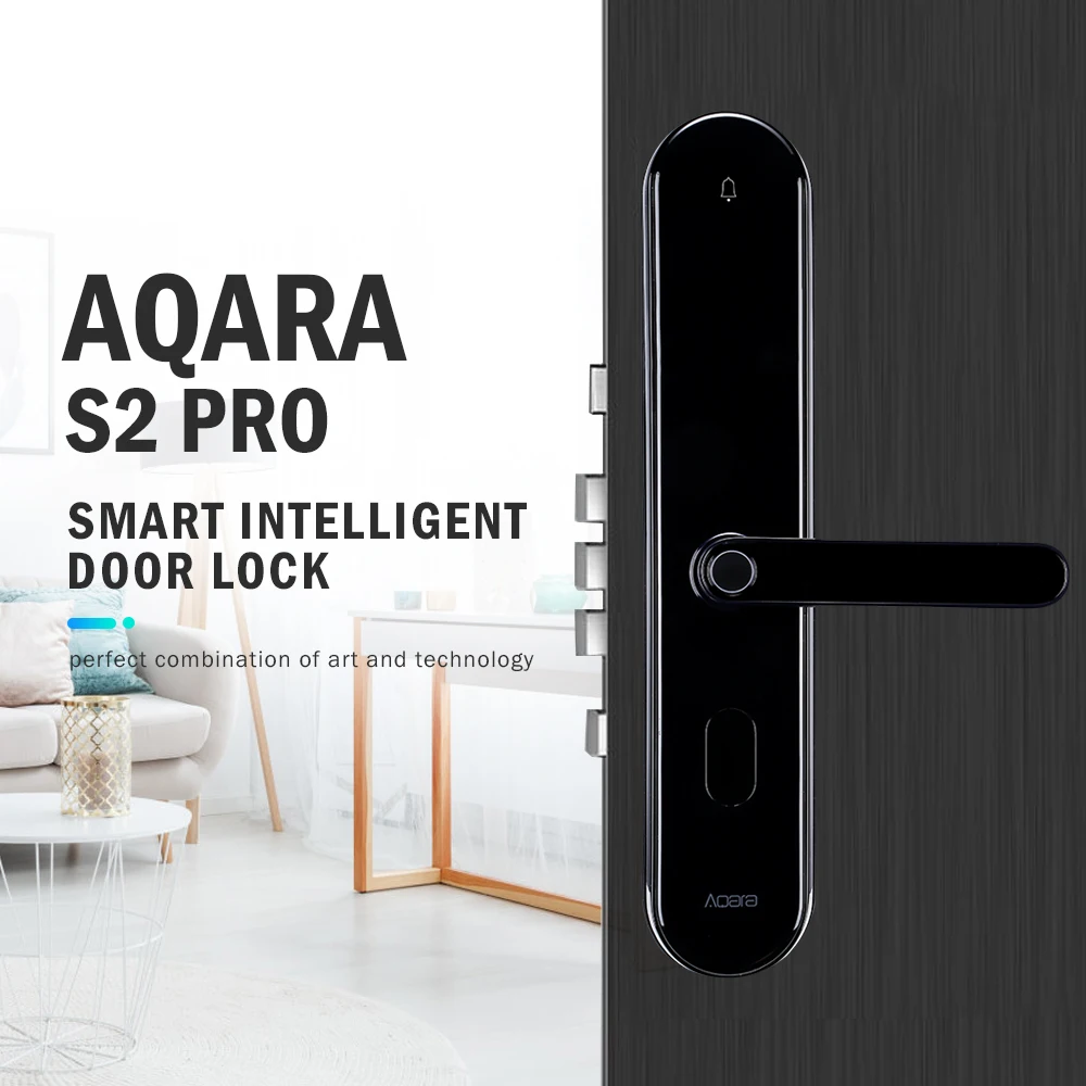 Aqara S2 Pro умный дверной замок без ключа Пароль отпечаток пальца ключ разблокировка Wifi приложение дисплей замки для Mi Home