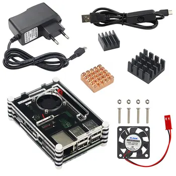 

9 Layers Acrylic Case Board with Cooling Fan Good Heat Dissipation Case Special for Raspberry Pi 2 Model Case Box