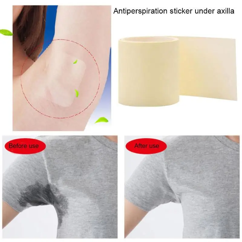 1RollDisposableArmpitPreventSweatPadsTransparentUnderarmDryDryAntiperspirantStickerKeepDrySticker