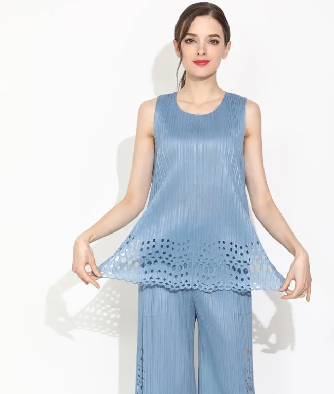 linght blue Модная тонкая хлопковая футболка без рукавов с отворотами - Цвет: linght blue