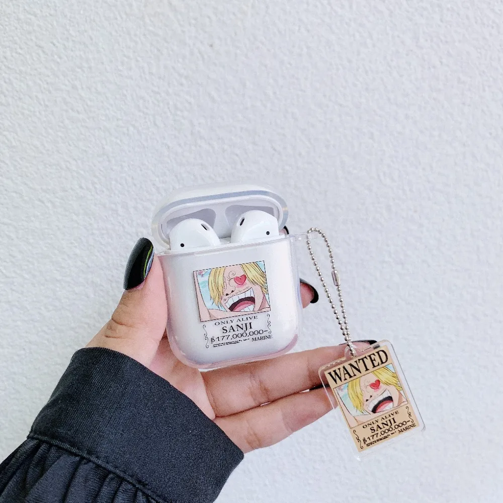 Япония аниме мультфильм one piece Luffy Choppe беспроводной Bluetooth гарнитура Мягкий чехол Чехол для Apple AirPods 1 2 Забавный защитный чехол