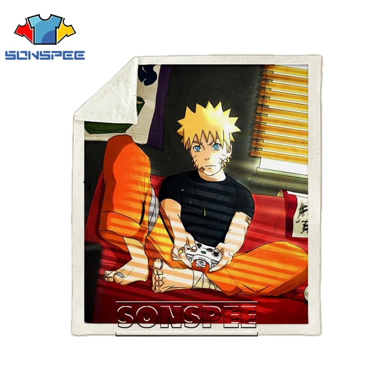 Диван-кровать Узорчатое офисное Uzumaki Naruto Shippuden автомобильный Харадзюку мягкое одеяло-покрывало детское дорожное одеяло Походное одеяло - Цвет: 19