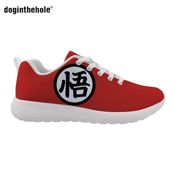 

Doginthehole Anime Dragon Ball Printed Men Flats Sneakers Goku Design Mesh Lacing Footwear Male Teenager School Walking Shoes