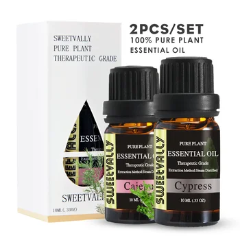 

2Pcs/Set Cypress & Cajeput Essential Oil Helps Relieve Pain Essential Oil Relieve Body Stress Essential Oil For Fragrance Lamp