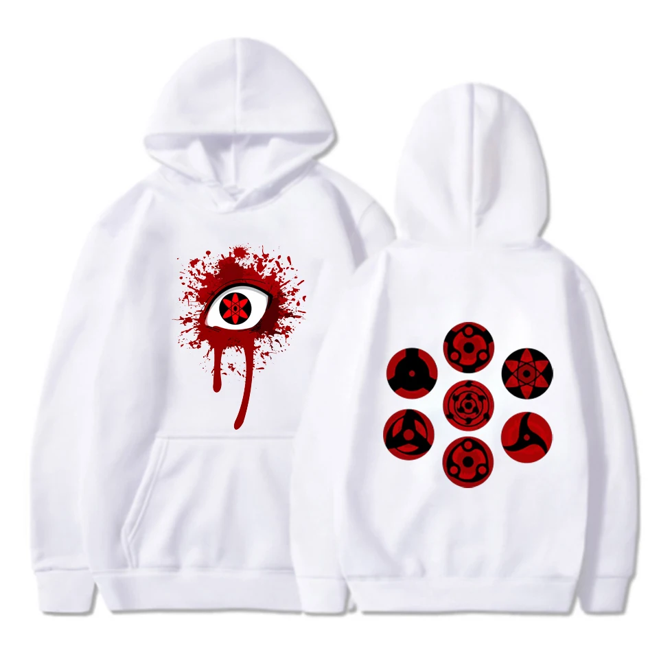 

New 2020 Funny Hoodies Tops Anime Naruto Akatsuki Itachi Sharingan Hooded Hoodie Sweatshirt Brand Sportswear DropShip Streetwear