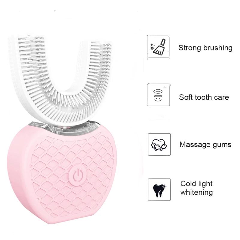 V White Automatic Electric Toothbrush 360 Degrees Ultrasonic Vibration Electric Teeth Brush Teeth Whitening Beauty Instrument V White Automatic Electric Toothbrush 360 Degrees Ultrasonic Vibration Electric Teeth Brush Teeth Whitening Beauty Instrument
